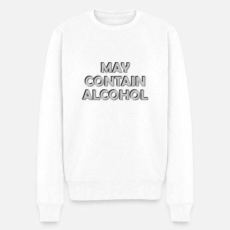 Blurry Peut contenir de l’alcool - Pull Premium bio Homme - blanc