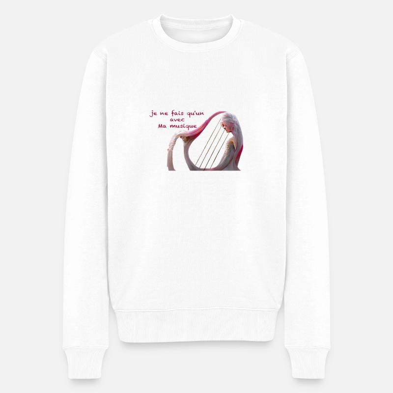 musique - Pull Premium bio Homme - blanc