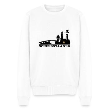 Scheerstaaner black RA - Männer Premium Bio Pullover - Weiß - Vorne - Thijin (182cm)