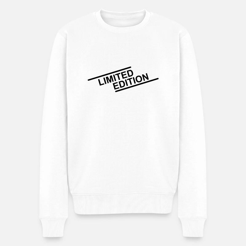 Lettrage en édition limitée - Pull Premium bio Homme - blanc