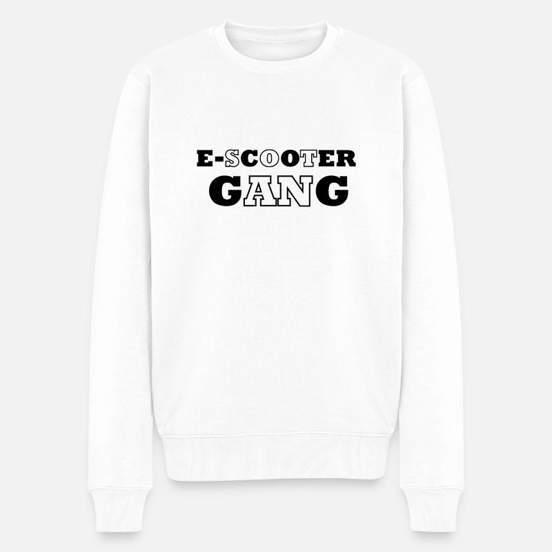 E-Scooter E-Roller Scooter - Men's Premium Organic Jumper - white