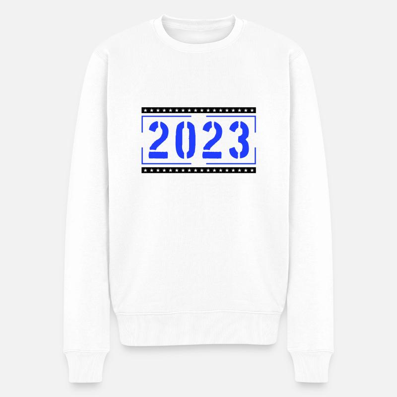 2023 - Männer Premium Bio Pullover - Weiß