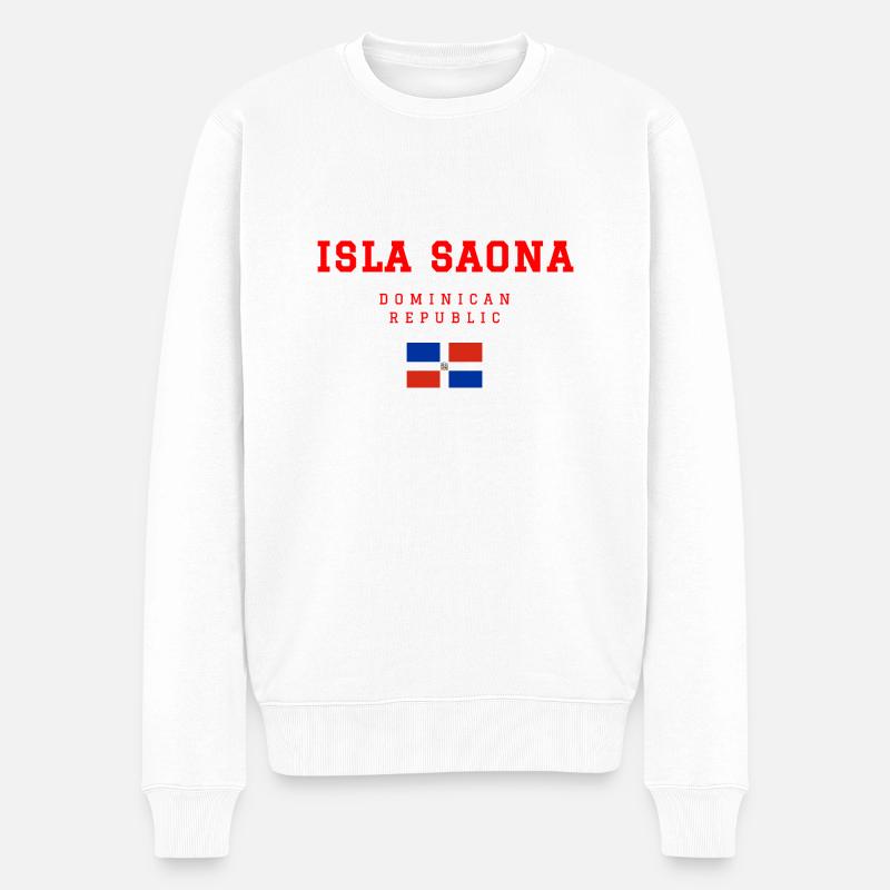 Isla Saona République dominicaine - Pull Premium bio Homme - blanc