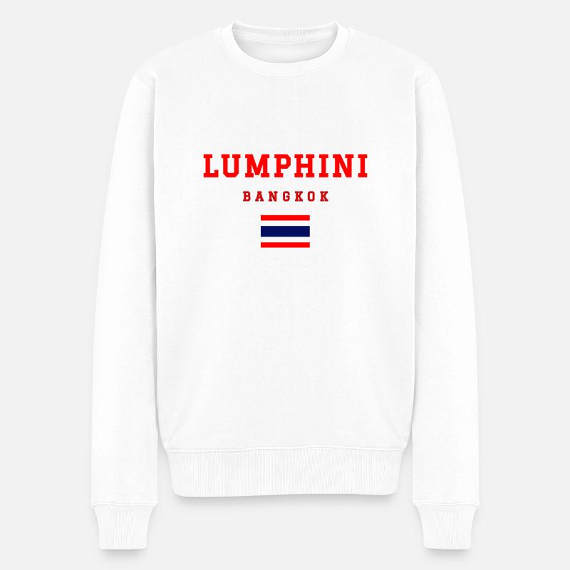 Lumphini Thailand - Männer Premium Bio Pullover - Weiß