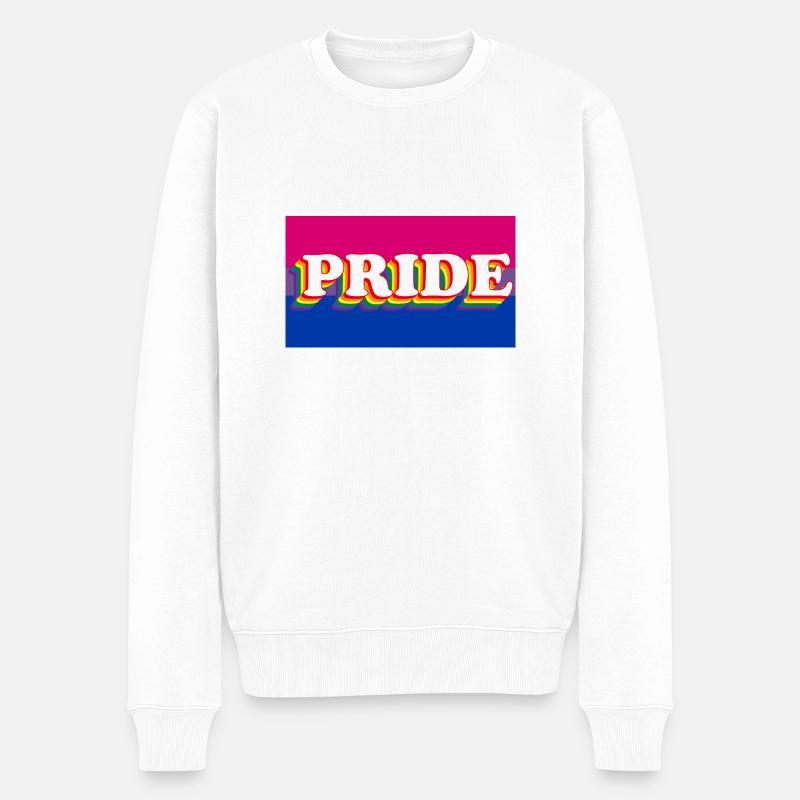 bi pride - Männer Premium Bio Pullover - Weiß