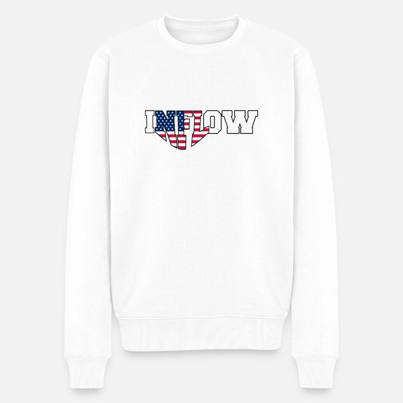 INFLOW | Election 2024 - Männer Premium Bio Pullover - Weiß
