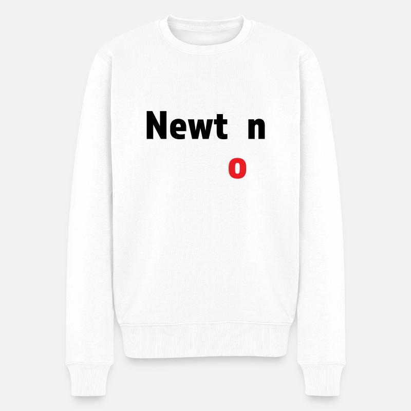 Newton - Wissenschaft - Männer Premium Bio Pullover - Weiß