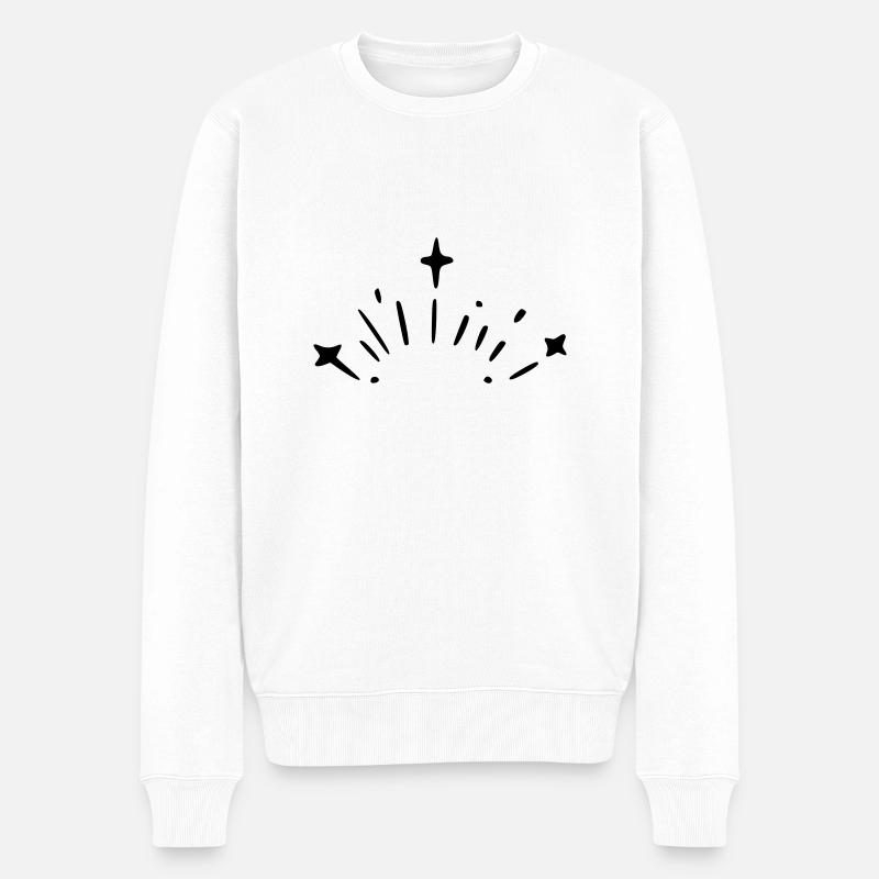 Explosion d’étoiles - Pull Premium bio Homme - blanc