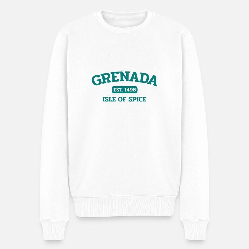 Grenada - Saint George´s - Karibik - West Indies - Männer Premium Bio Pullover - Weiß