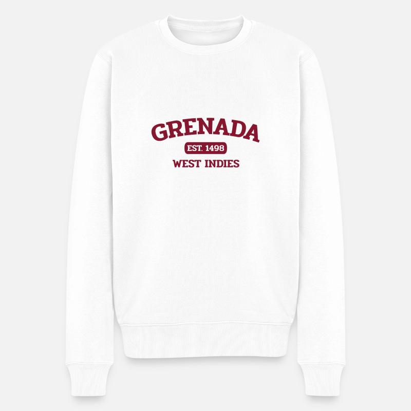 Grenada - Saint George´s - Karibik - West Indies - Männer Premium Bio Pullover - Weiß