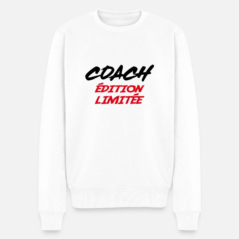 COACH Limitierte Auflage - Männer Premium Bio Pullover - Weiß
