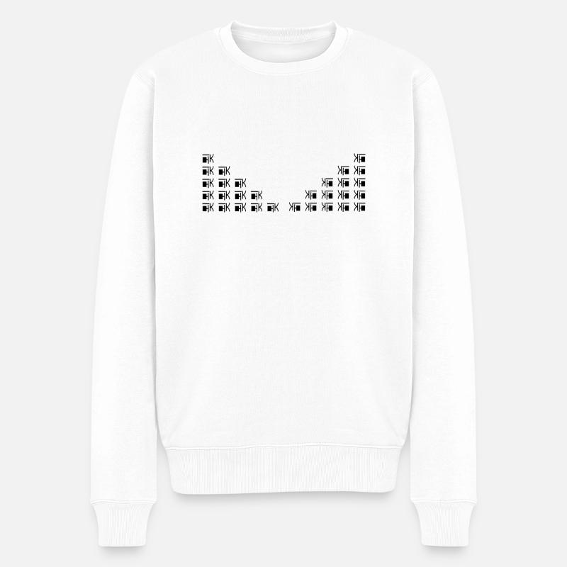 einzigartiges Muster - Männer Premium Bio Pullover - Weiß