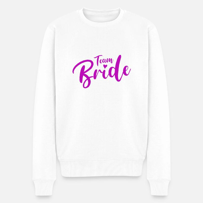 bride team - Männer Premium Bio Pullover - Weiß