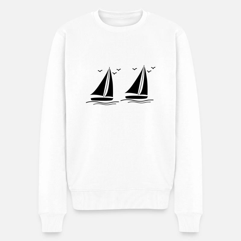 Voiliers - Pull Premium bio Homme - blanc