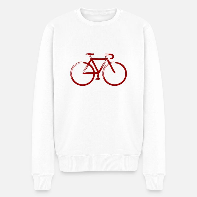 Traits de rubis - Pull Premium bio Homme - blanc