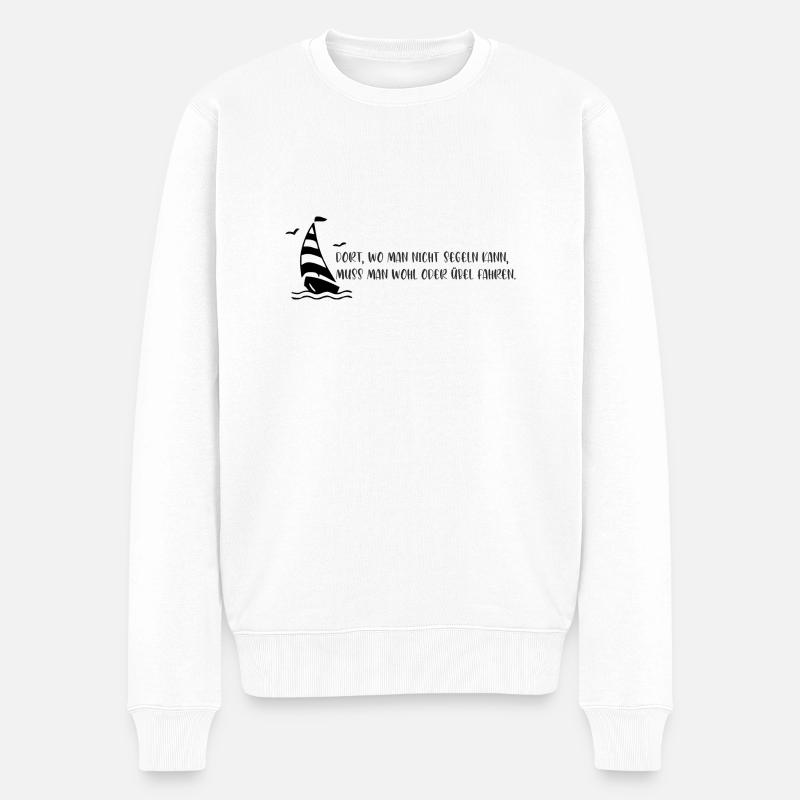 segeln - Männer Premium Bio Pullover - Weiß