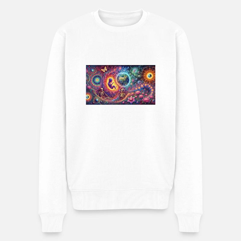 psyverse3000 - Männer Premium Bio Pullover - Weiß