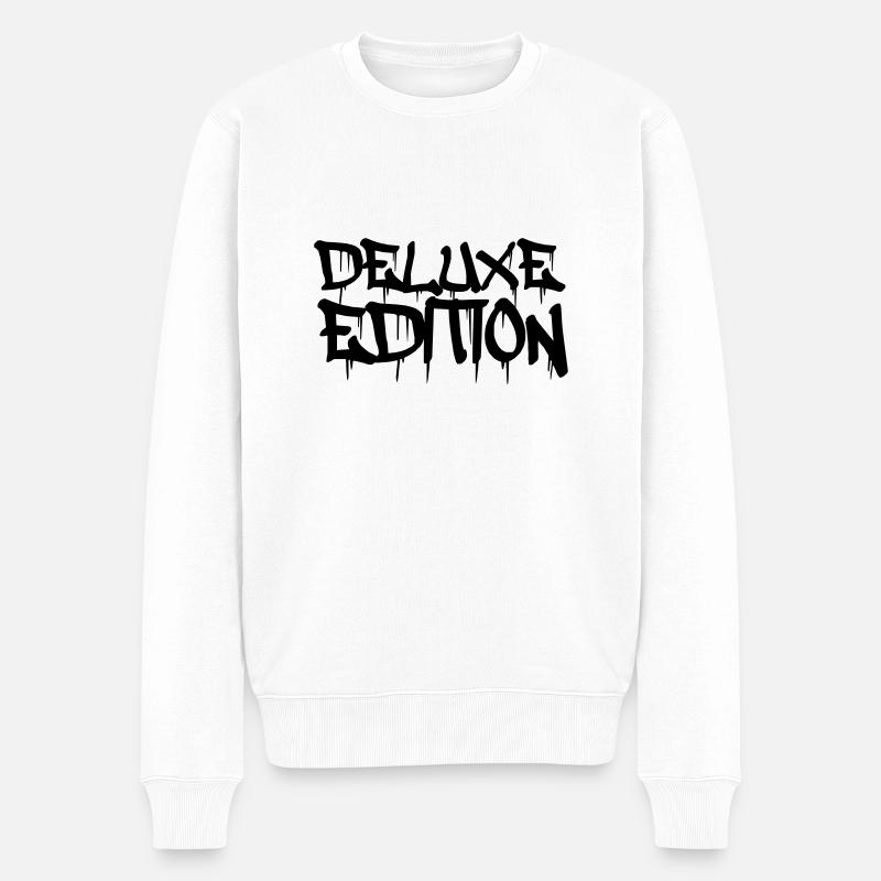 Deluxe Edition - Männer Premium Bio Pullover - Weiß