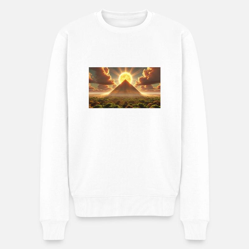 Hochkultur der Zukunft (A) - Männer Premium Bio Pullover - Weiß