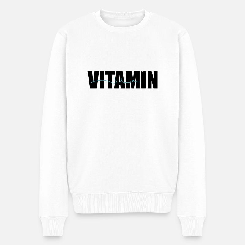Vitamin Sea - Männer Premium Bio Pullover - Weiß