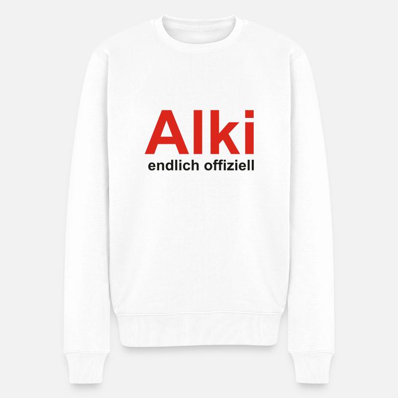alki - Männer Premium Bio Pullover - Weiß