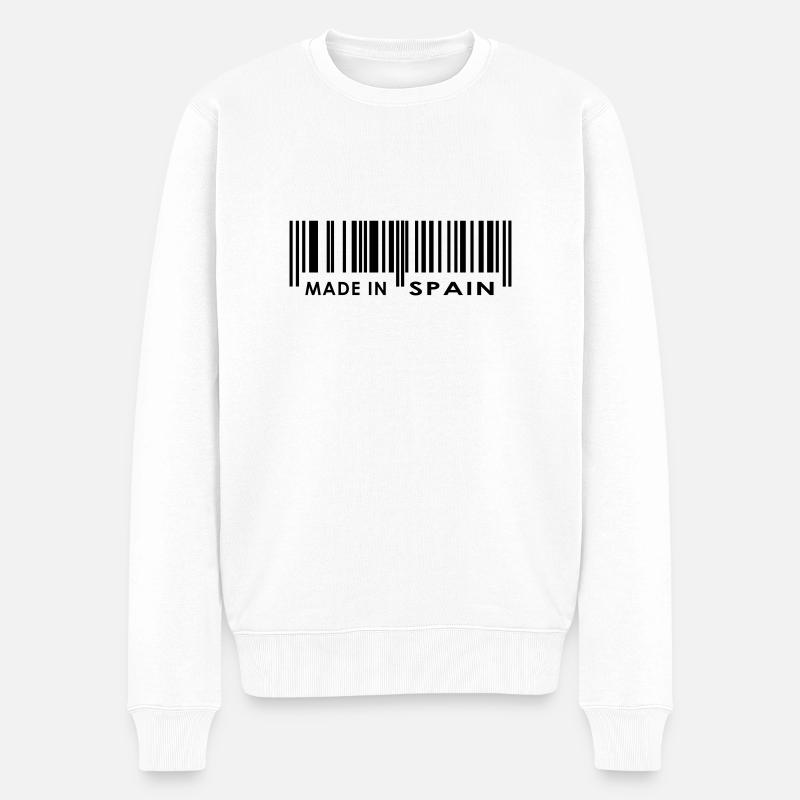 Made in Spain / Spanien - Männer Premium Bio Pullover - Weiß