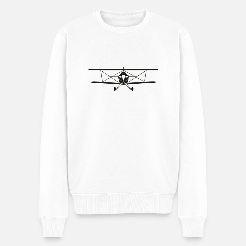 pitts_frontal - Männer Premium Bio Pullover - Weiß