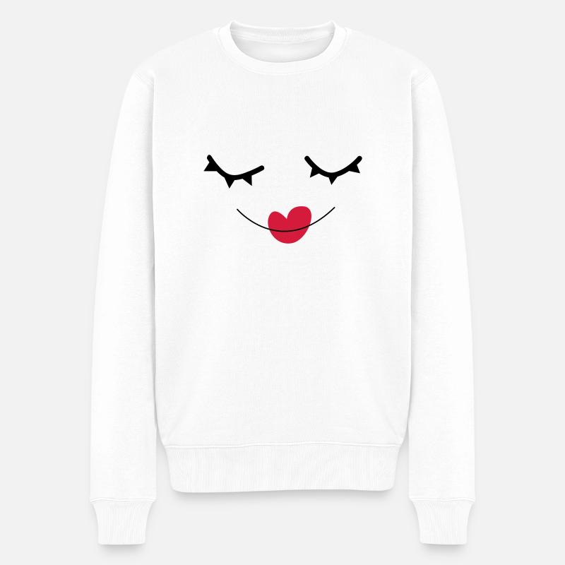 sourire - Pull Premium bio Homme - blanc