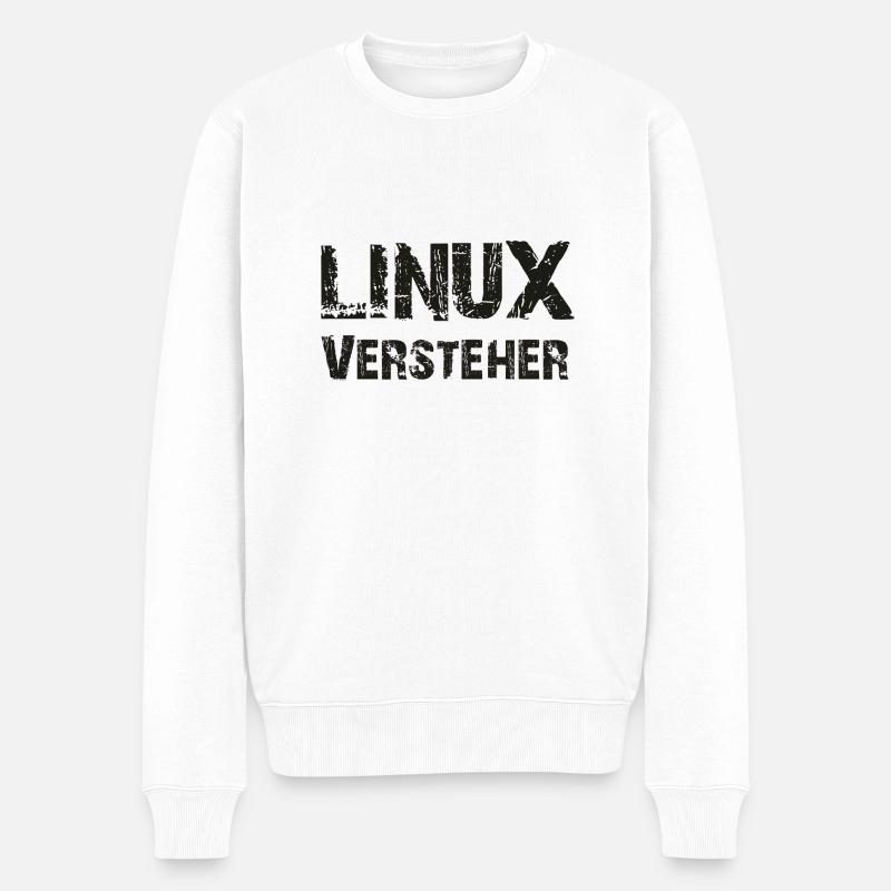 linux versteher - Männer Premium Bio Pullover - Weiß