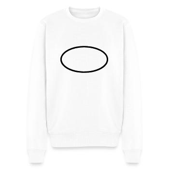 Oval (customize) - Men's Premium Organic Jumper - white - Front - Thijin (182cm)