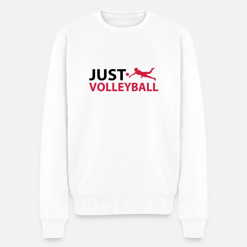 Just Volleyball - Männer Premium Bio Pullover - Weiß