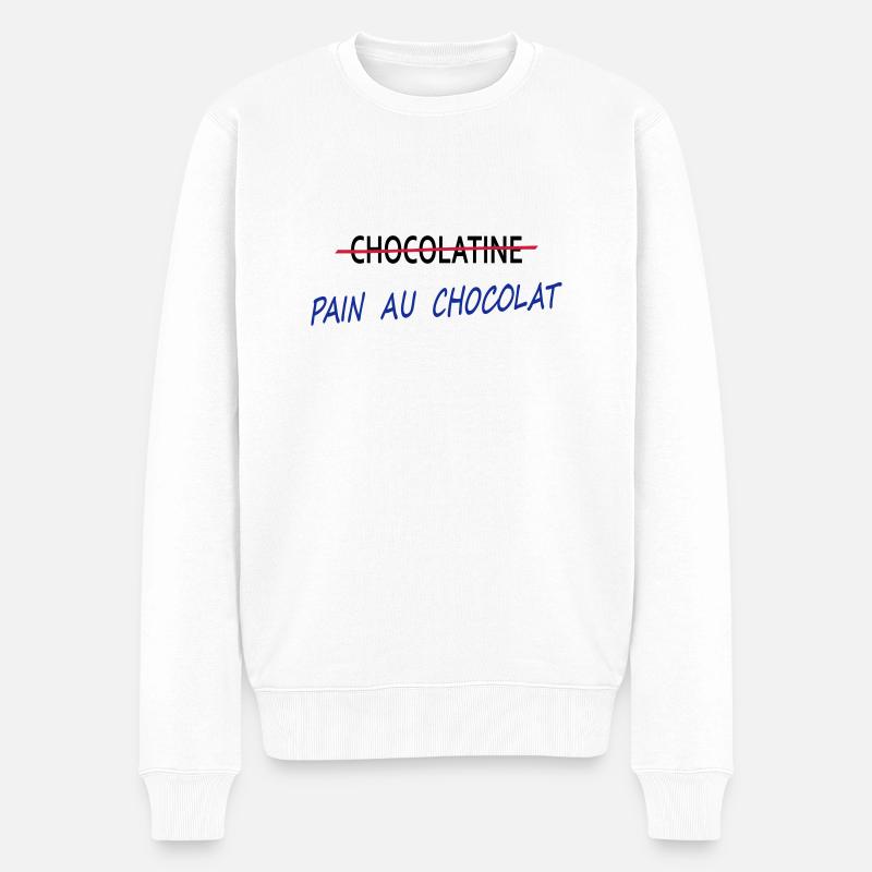 Pain au chocolat - Pull Premium bio Homme - blanc