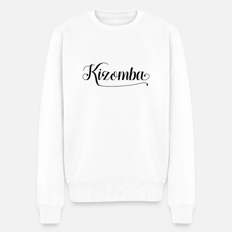 Kizomba Schrift 1a - Männer Premium Bio Pullover - Weiß