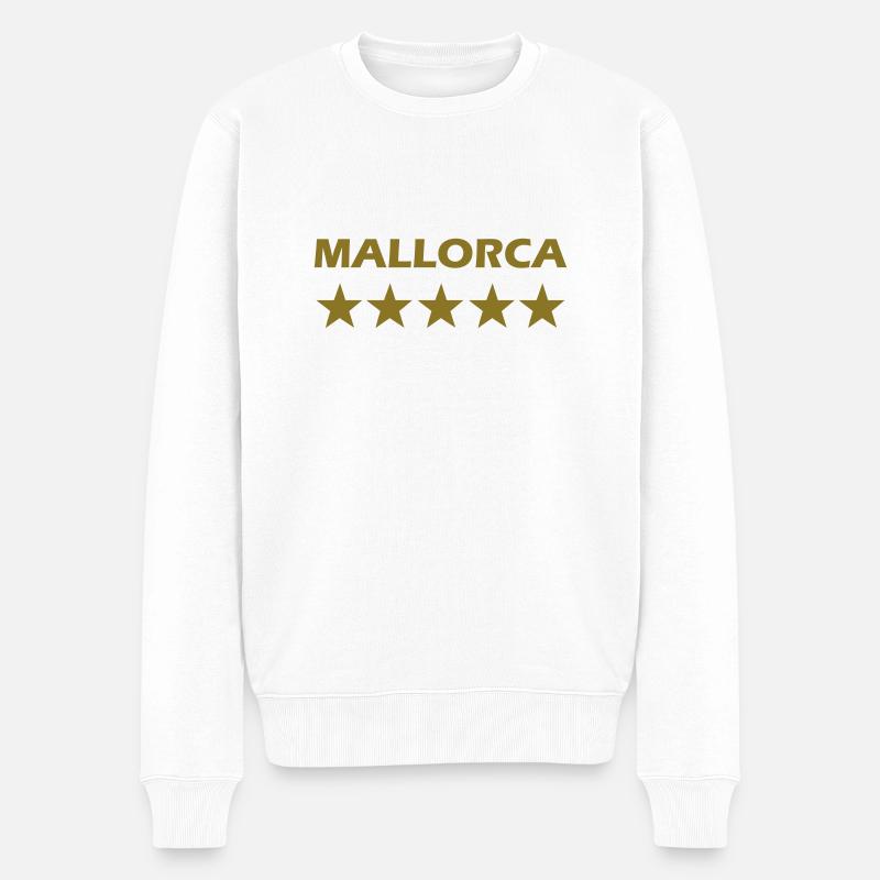 mallorca - Männer Premium Bio Pullover - Weiß