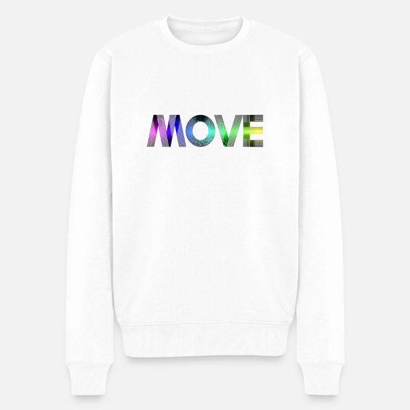 Move - rainbow - Pull Premium bio Homme - blanc