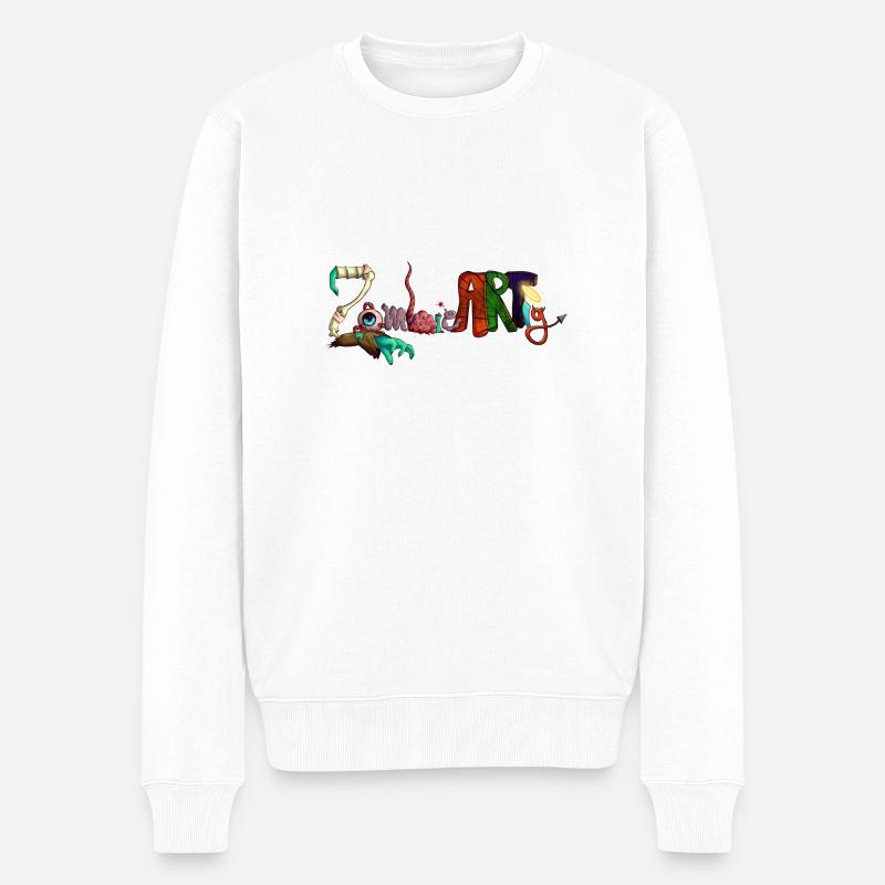 ZombieARTig - Männer Premium Bio Pullover - Weiß
