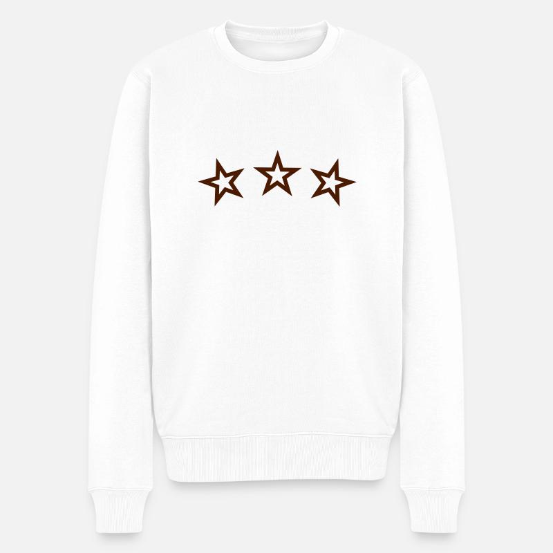 sterne stars sternchen - Männer Premium Bio Pullover - Weiß