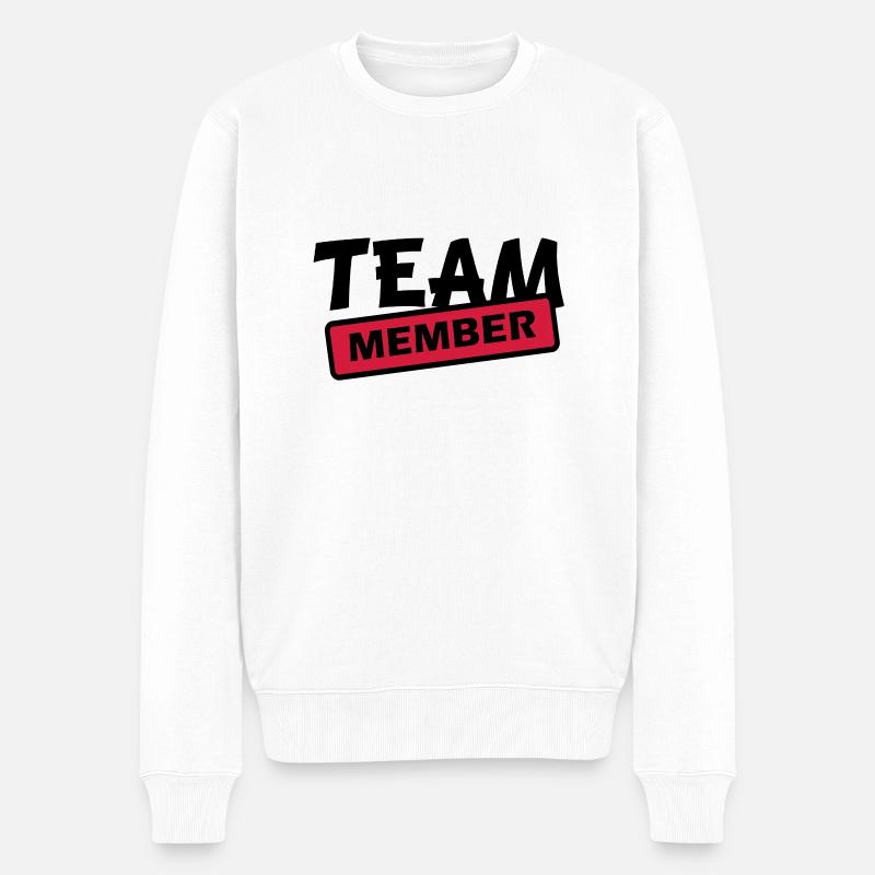 team member - Männer Premium Bio Pullover - Weiß