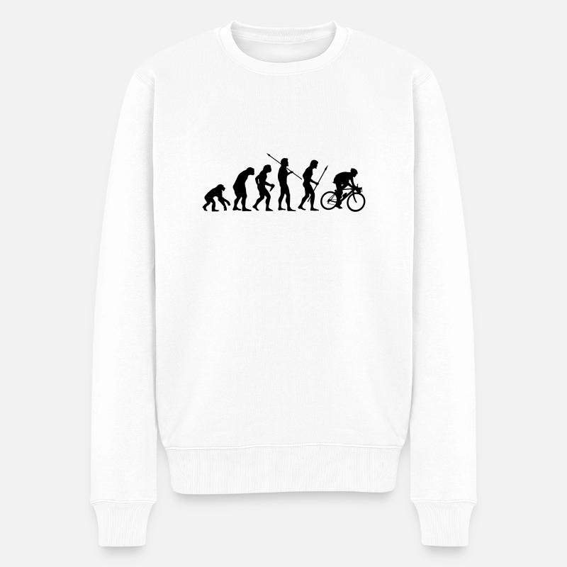 Biker evolution - Men's Premium Organic Jumper - white