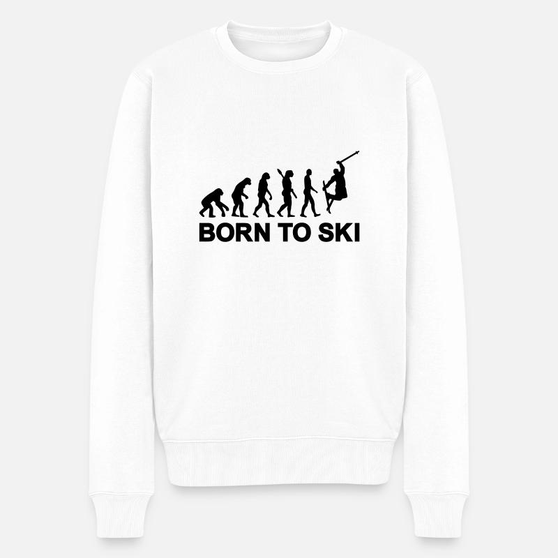 Evolution Skiing - Men's Premium Organic Jumper - white