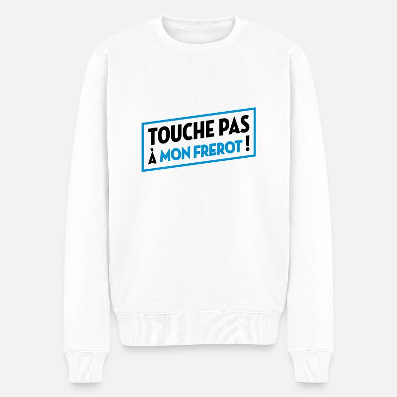 Frère / Frere / Bébé / Frérot / Naissance Frangin - Pull Premium bio Homme - blanc