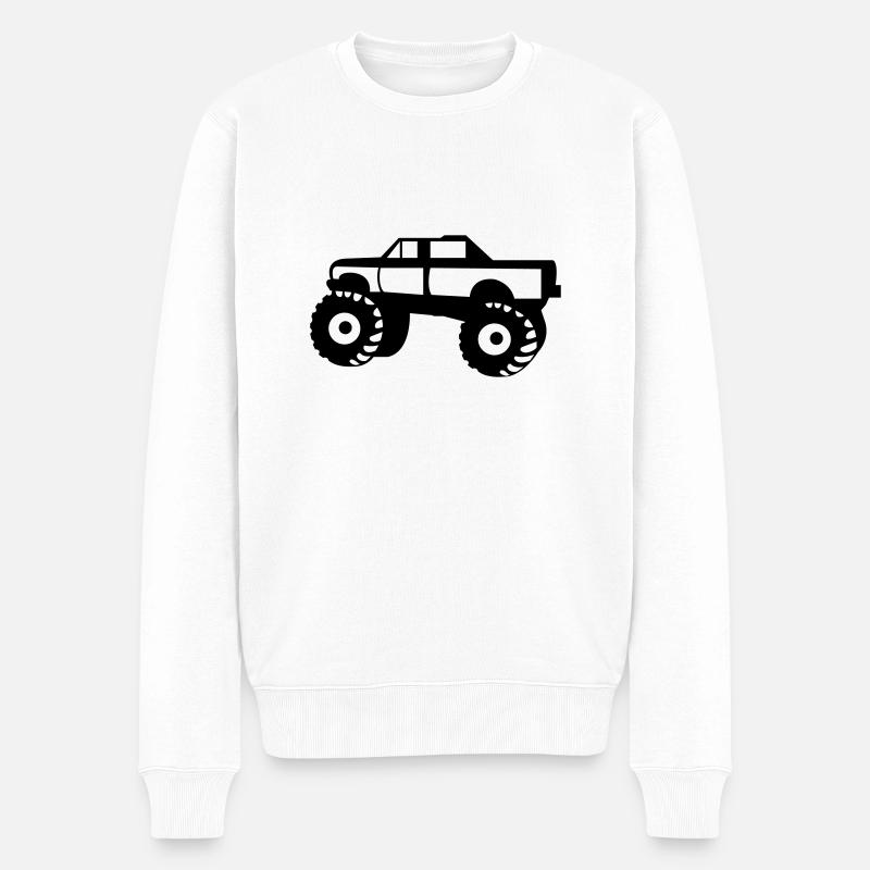 truck_01 - Männer Premium Bio Pullover - Weiß