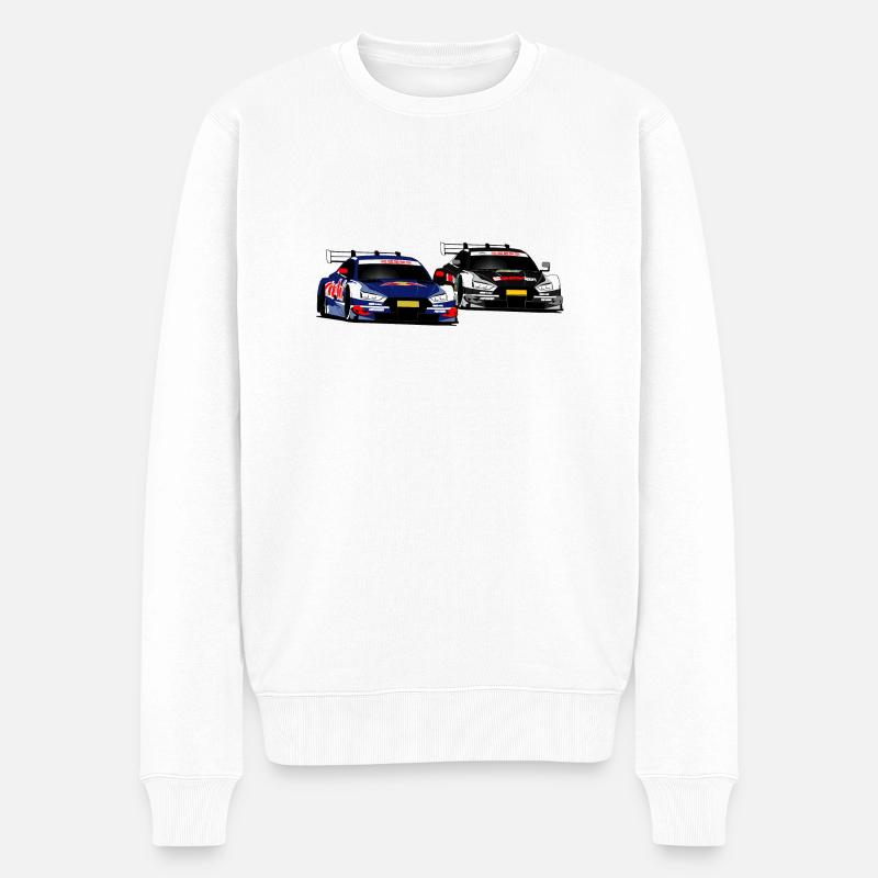 Racecar - Männer Premium Bio Pullover - Weiß