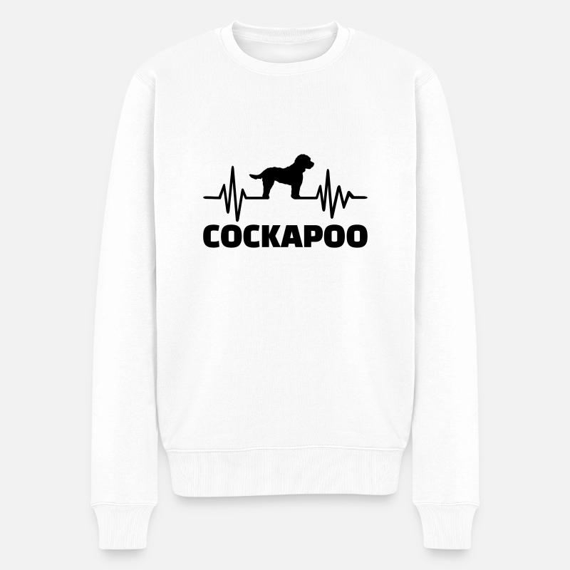 Cockapoo - Men's Premium Organic Jumper - white