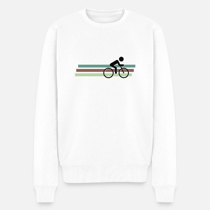 vélo rétro 2 - Pull Premium bio Homme - blanc