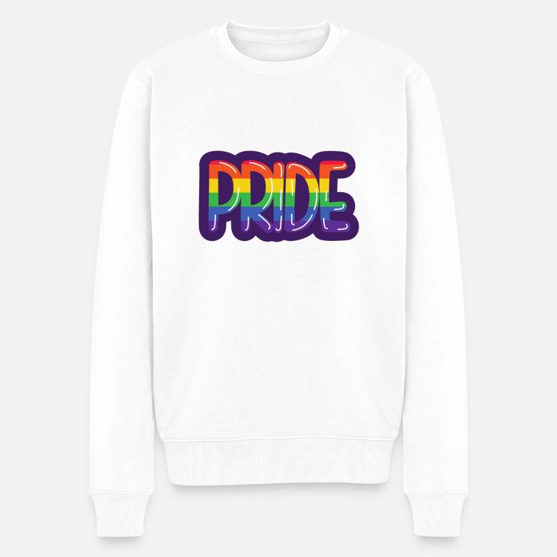 Fierté LGBT - Pull Premium bio Homme - blanc