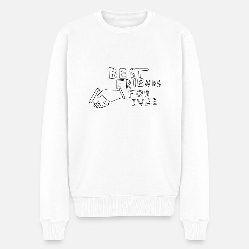 bffe - Männer Premium Bio Pullover - Weiß