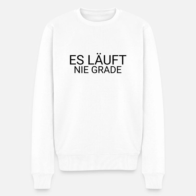 Läuft nicht - Männer Premium Bio Pullover - Weiß