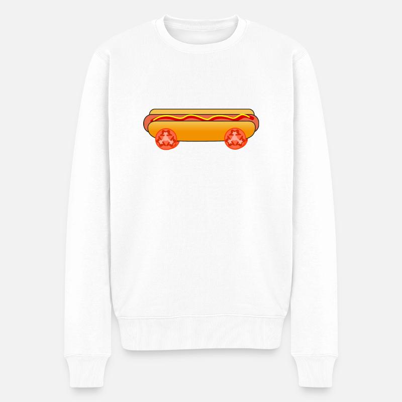 Hot-dog à roulettes - Pull Premium bio Homme - blanc