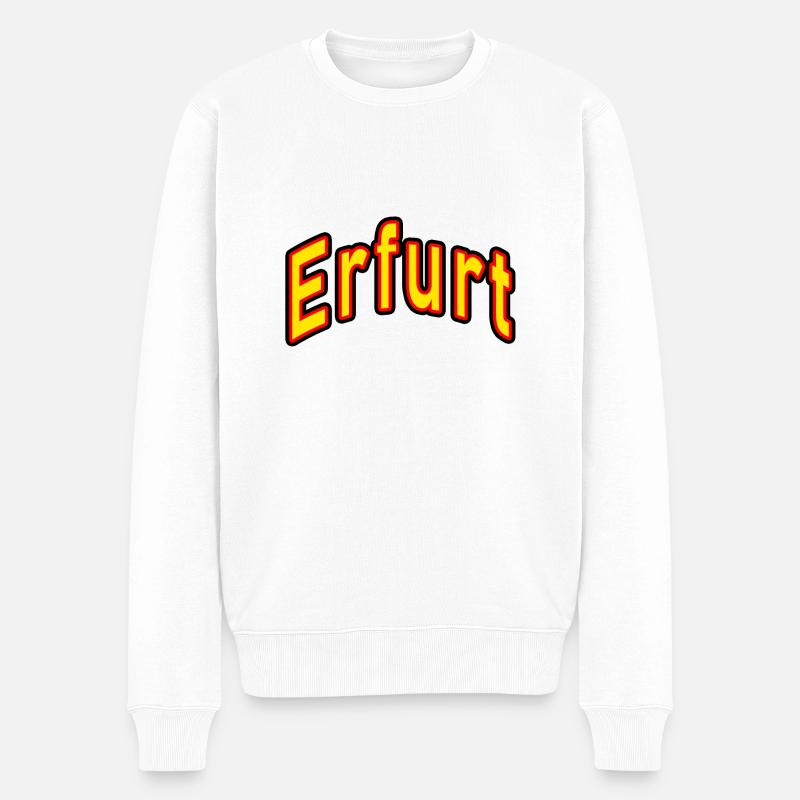 Erfurt - Männer Premium Bio Pullover - Weiß